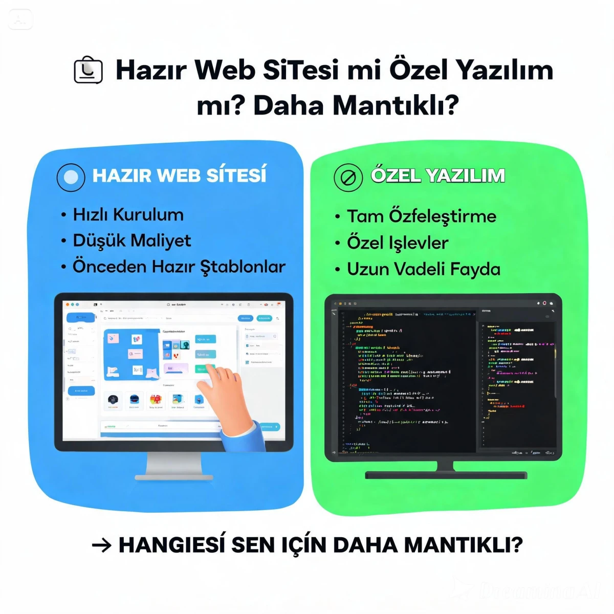 Hazır Web Sitesi mi Özel Yazılım mı Daha Mantıklı?